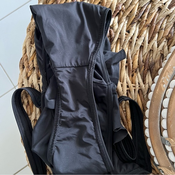 Free People X Gnash Swim One Piece bikini swimsuit black ruffle low back side 2 - Picture 14 of 14